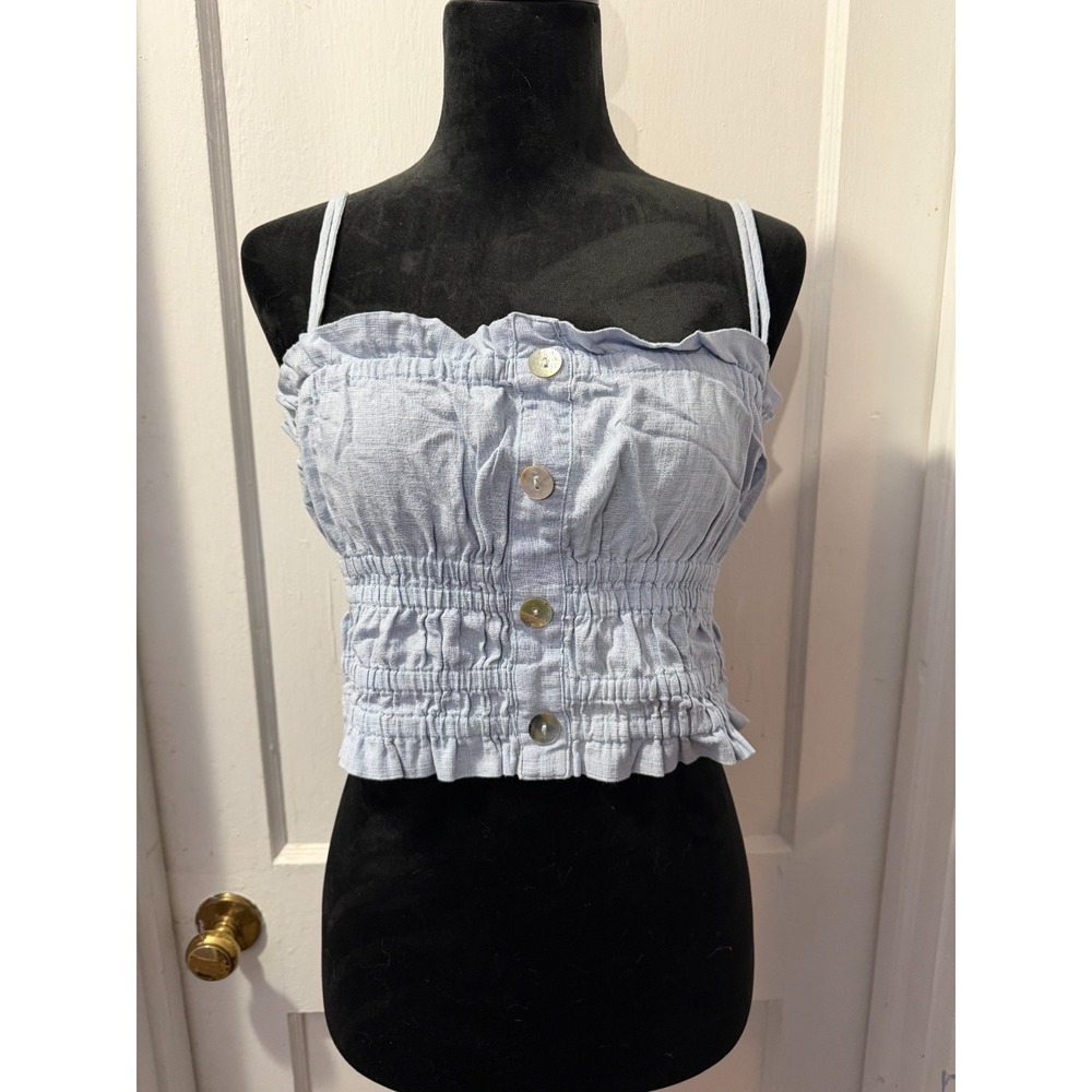 Vestique Blue Tank Crop Top in M NWT